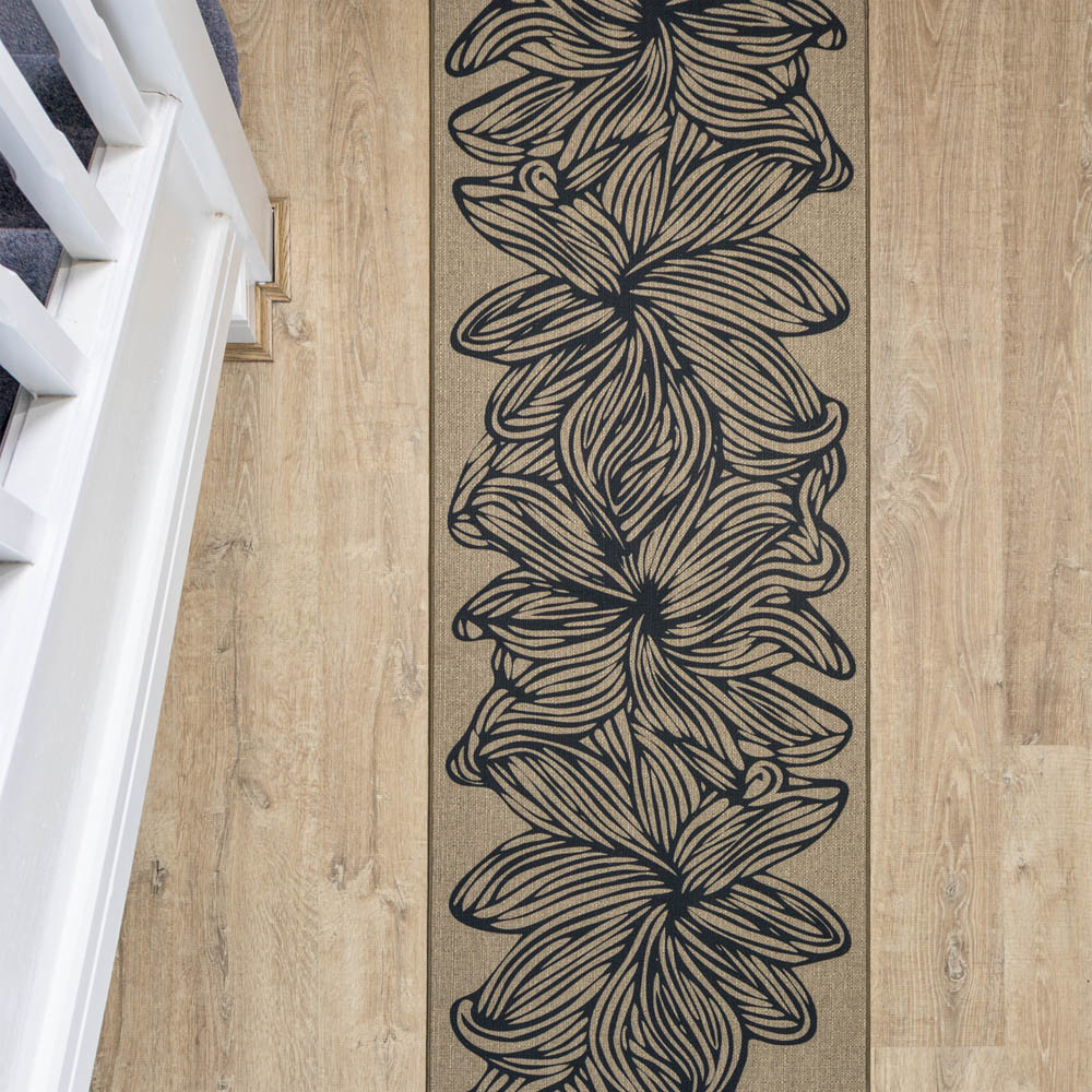 JVL Elegance Flowers Rubber Backed Door Runner 50 x 150cm Image 7