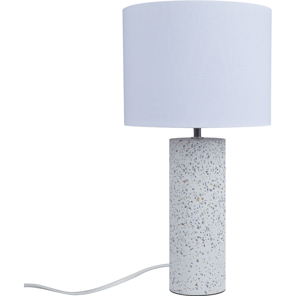 Nordlux Antiga White Fabric Shade Terrazzo Table Lamp Image 5