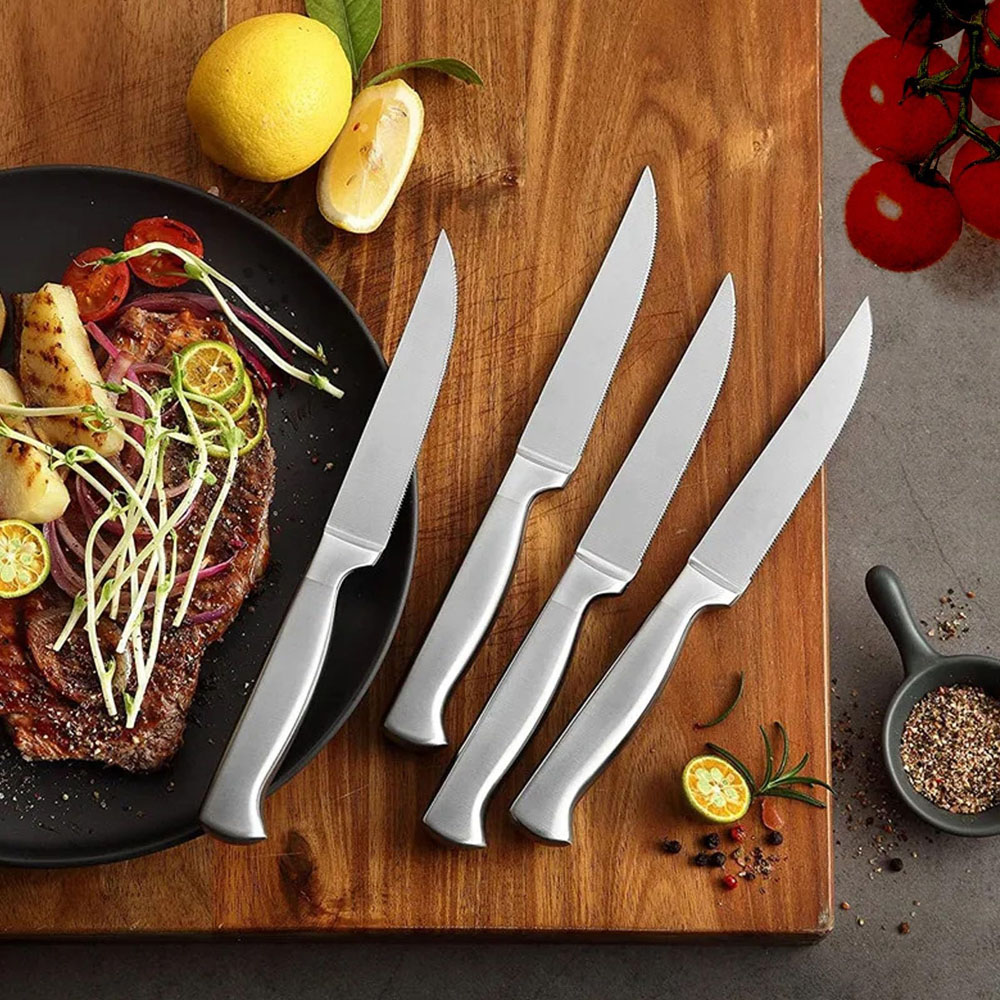 ATEK 16 Piece Kitchen Knife Wooden Block Set with Built-In Sharpener Image 4