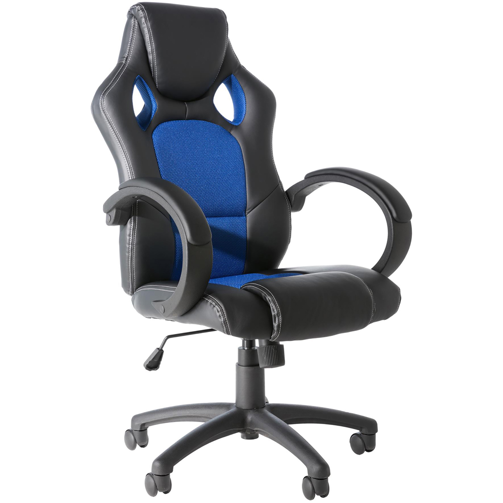 Alphason Daytona Blue Faux Leather Racing Chair Image 3