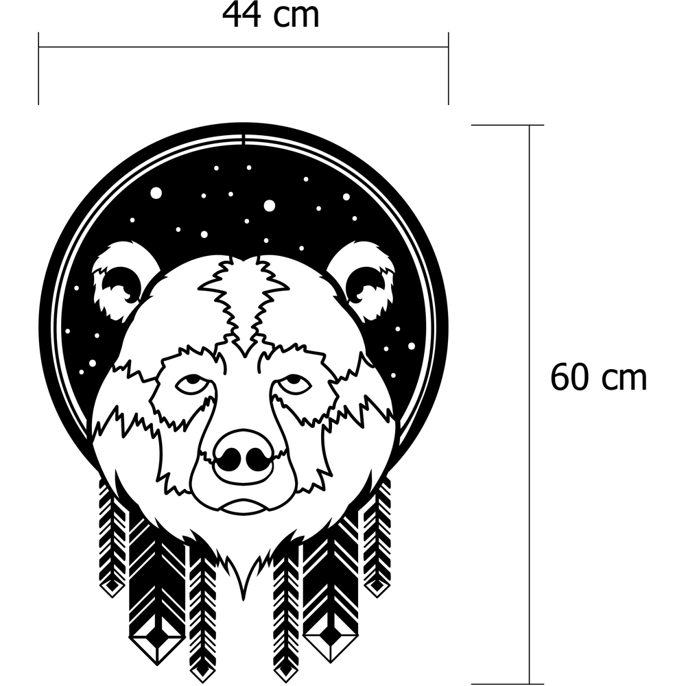 Decortie Black Minimalist Metal Modern Bear Theme Wall Art Image 4