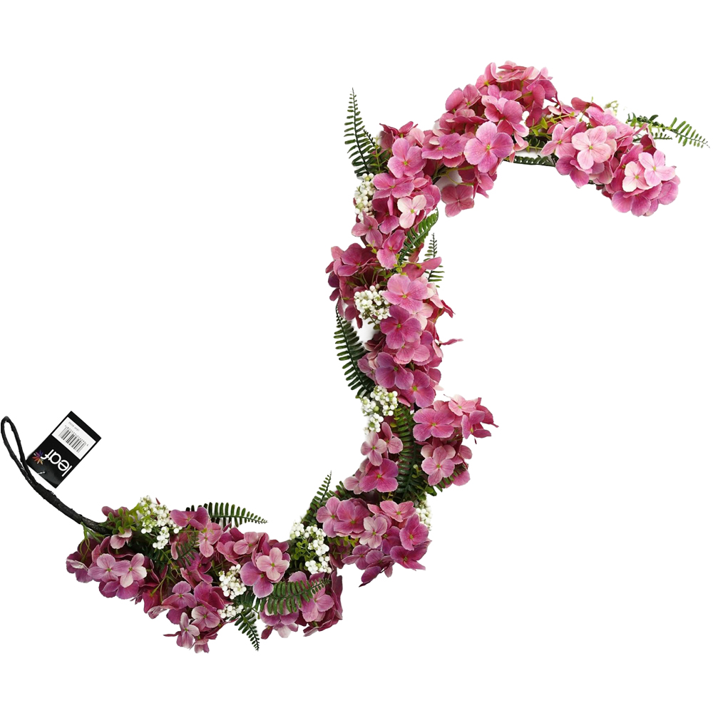 Leaf Trailing Pink Blossom Hanging Artificial Garland 150cm Image 1