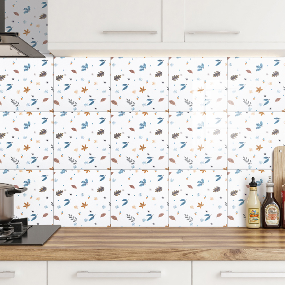 Living and Home Botanical PVC Self Adhesive Wall Sticker 10 Pack Image 8