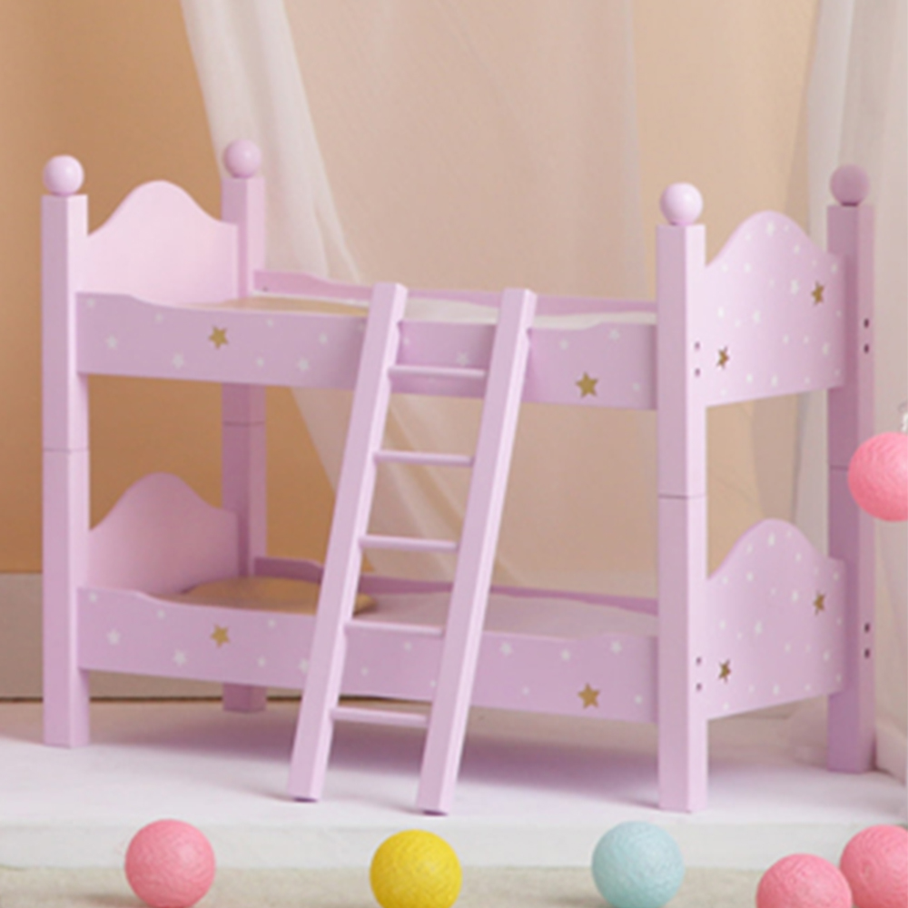 Teamson Kids Olivia's Little World Twinkle Stars Princess Doll Double Bunk Bed Image 1