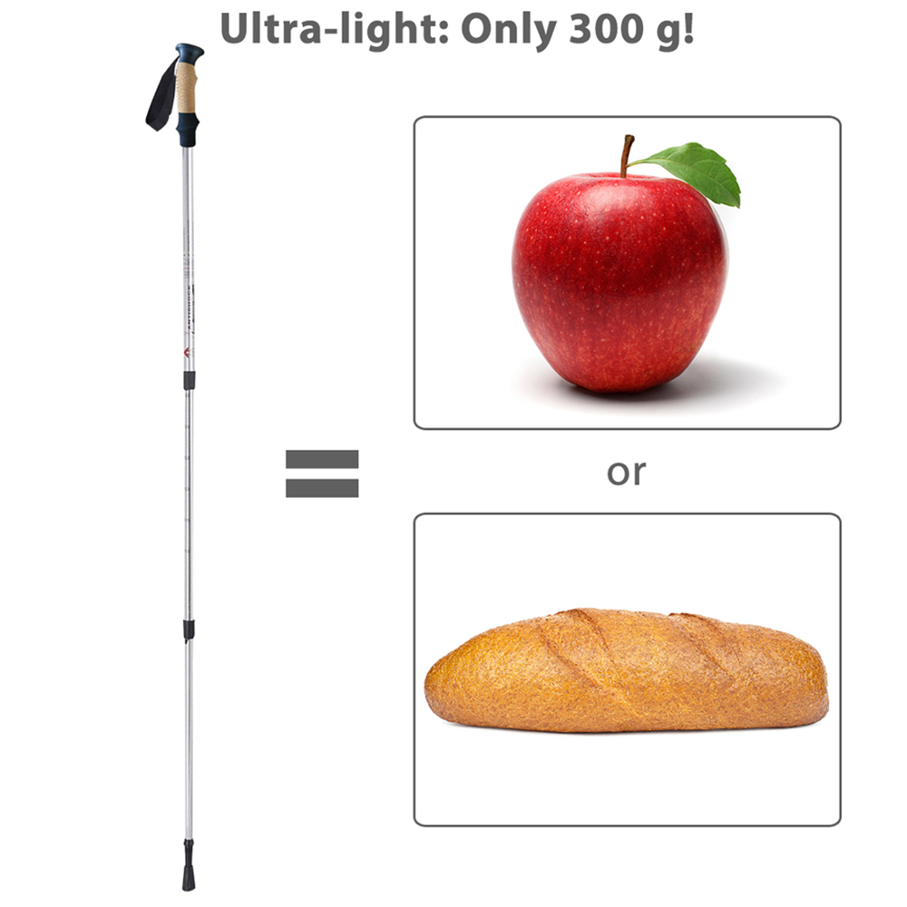 Costway Silver Adjustable Hiking Pole 65 to 135cm Image 6