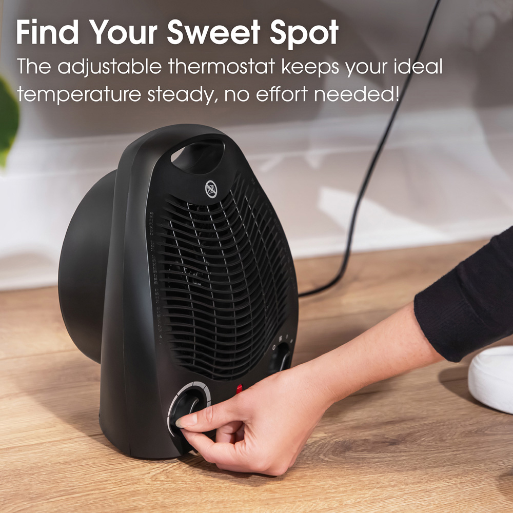 Abode AFH1002B Black Fan Heater 2000W Image 7