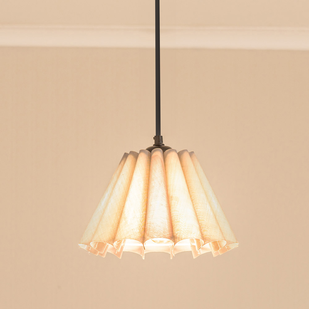 ValueLights Lauren Grey Pleated Scallop Lamp Shade 16cm Image 2