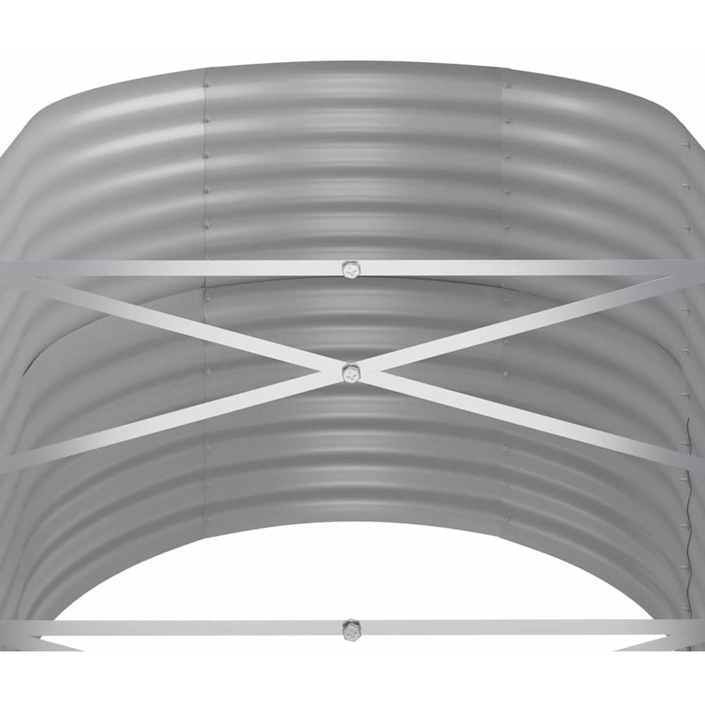 vidaXL Grey Galvanised Steel Raised Garden Bed 68 x 152 x 80cm Image 4