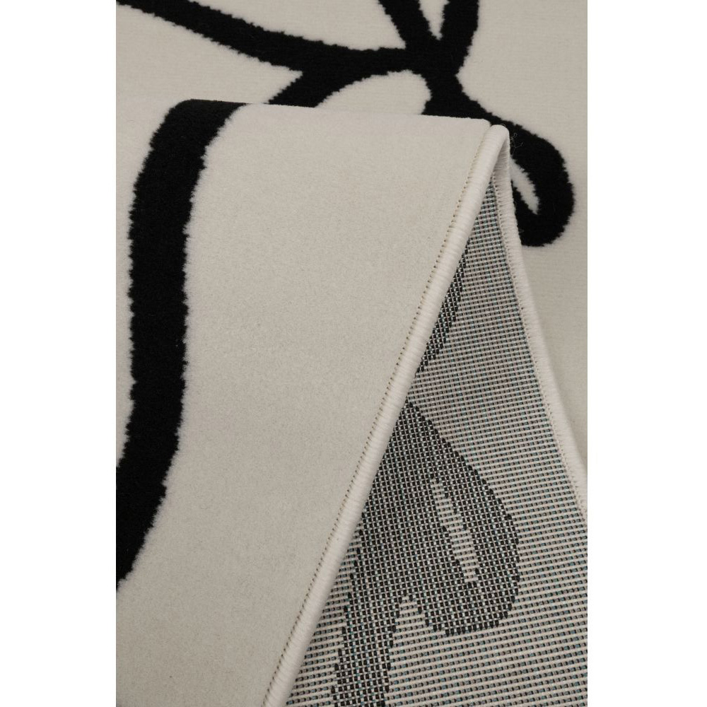 Homemaker Maestro Monochrome Bow Border Rug 160 x 230cm Image 4