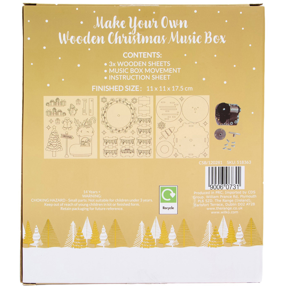 Make Your Own Wooden Christmas Music Box Kit Image 6