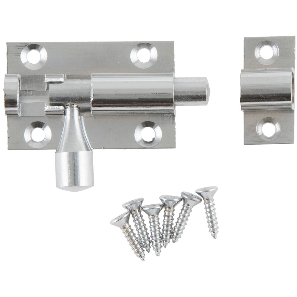 Hiatt 4cm Chrome Straight Door Bolt Image 1