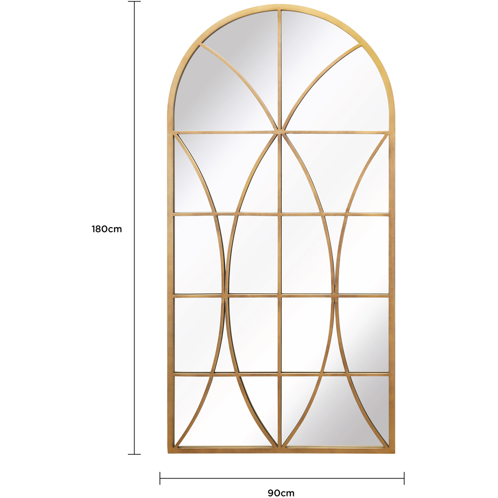 Charles Bentley Madrid Gold Arched Wall Mirror Image 6