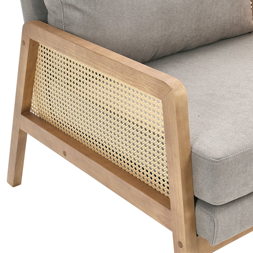 Living and Home Grey Rattan Armchair Image 6