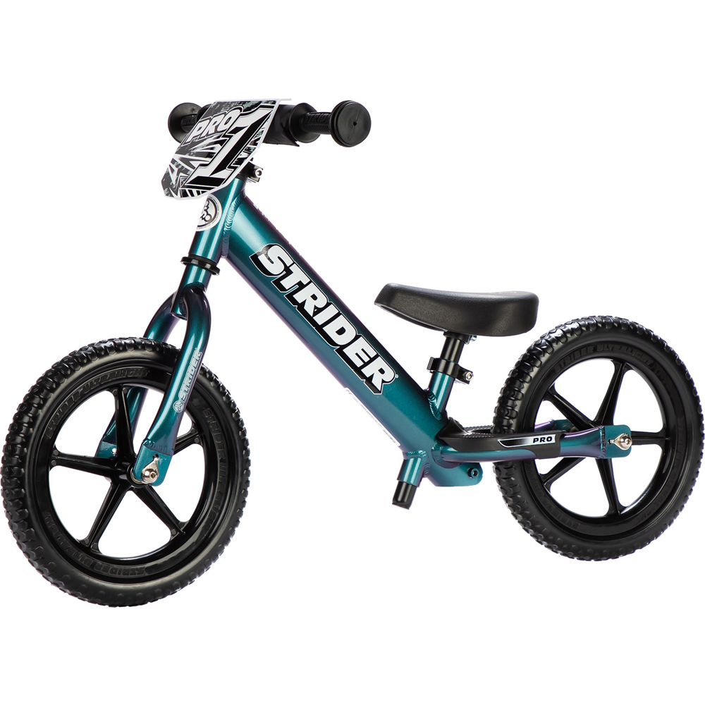 Strider Pro 12 inch Metallic Aqua Balance Bike Image 1