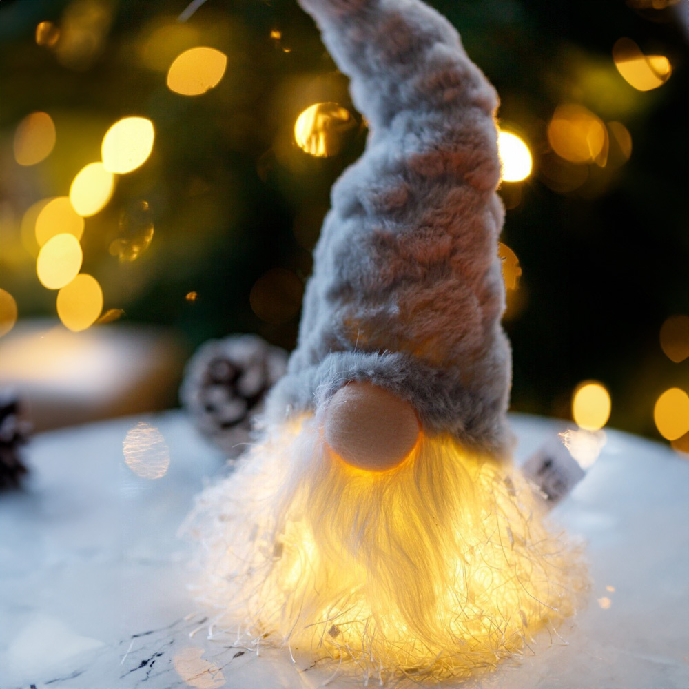 Marco Paul Grey Light Up Gonk Decoration Ornament Image 2