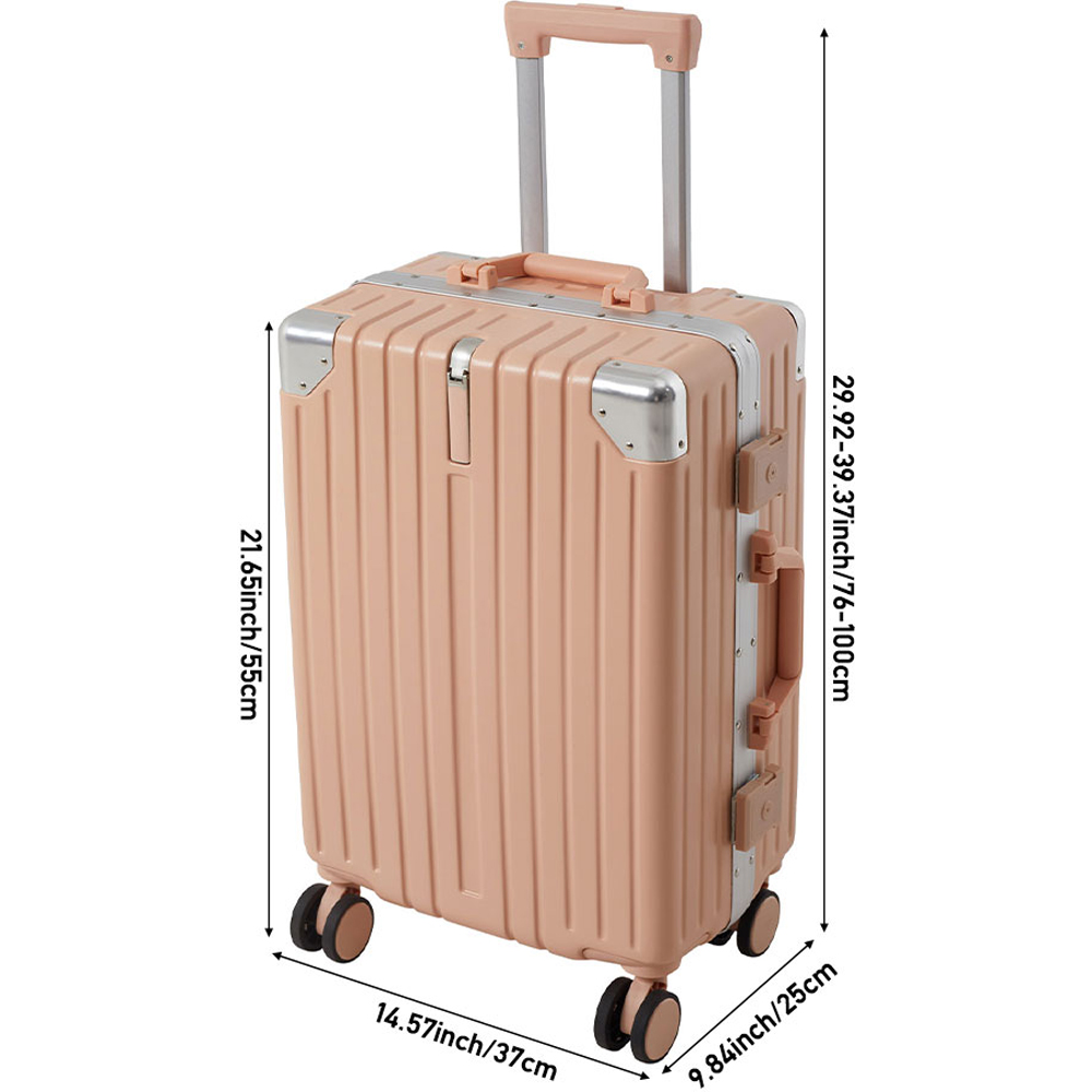 H&O Direct 20 inch Pink Carry On Hard Shell Luggage Suitcase Image 6