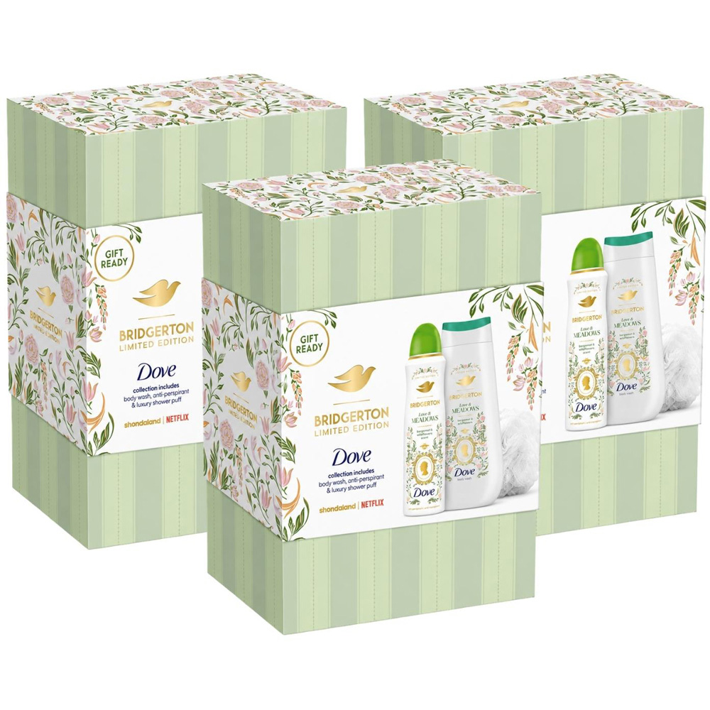 Dove Bridgerton Love and Meadows Limited Edition Gift Set 2 Piece 3 Pack Image 1