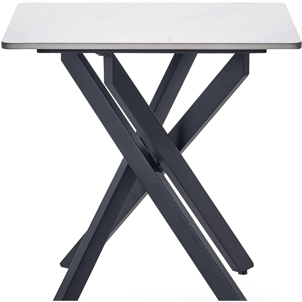 Julian Bowen Bradley White Marble Effect Lamp Table Image 3