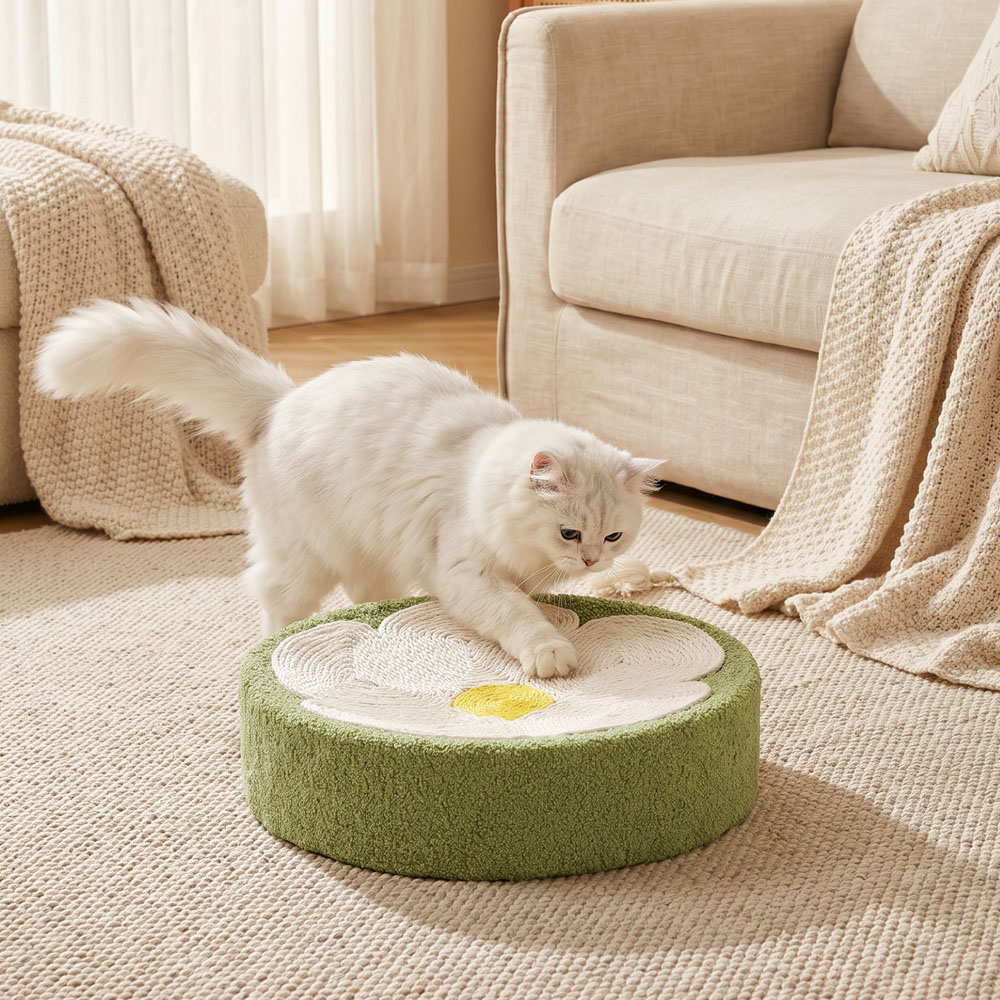 H&O Direct Lounger Design Curved Sisal Cat Scratching Pad Image 2