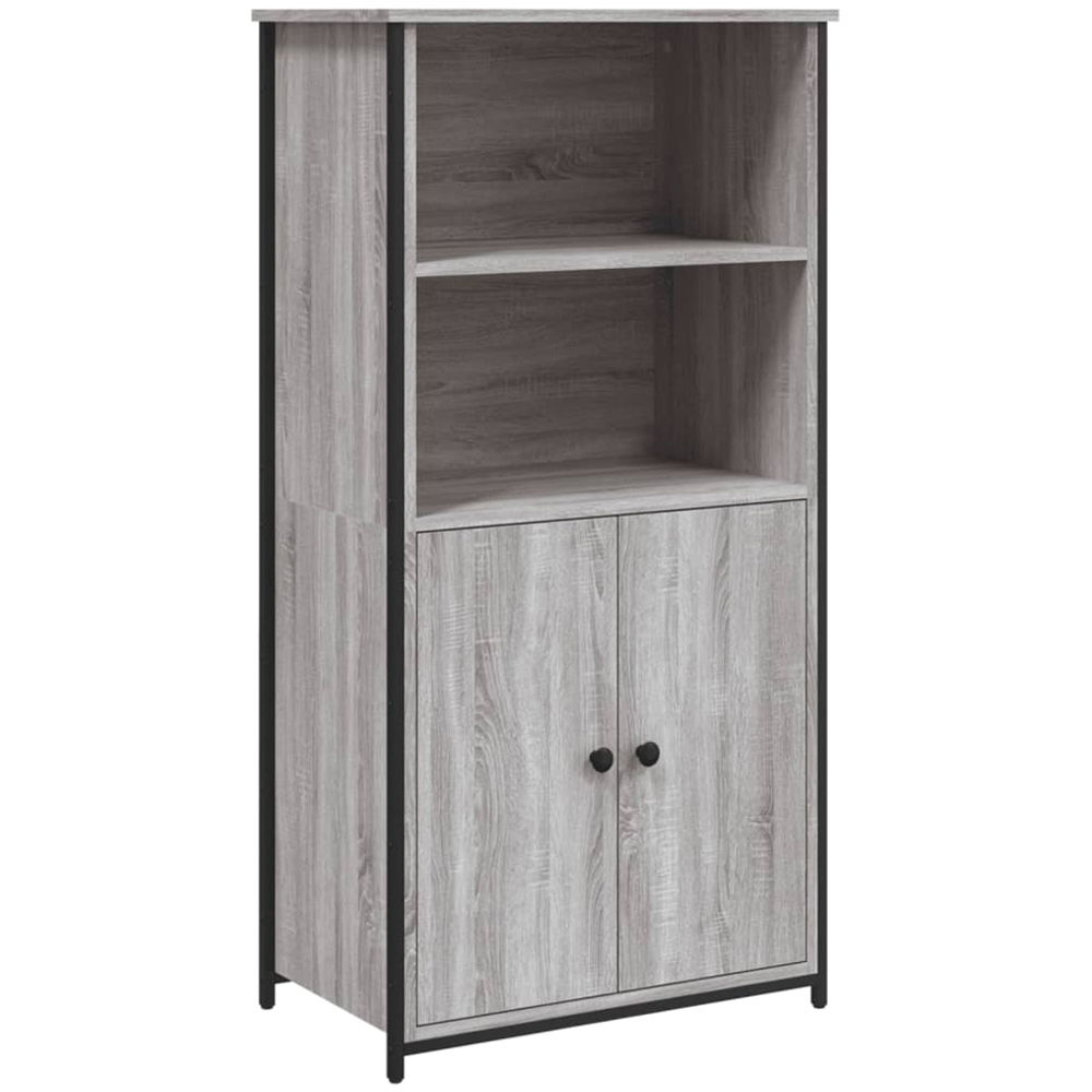 vidaXL 2 Door 2 Shelf Grey Sonoma Highboard Image 2