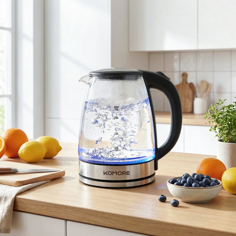 Living and Home EK110003 1.8L Electric Kettle with Auto Shut-Off 1500W Image 2