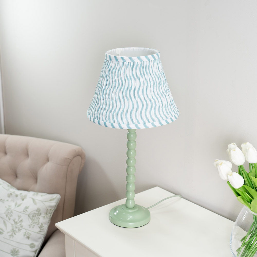 ValueLights Bobbins Green Arrow Shade Sage Green LED Table Lamp Image 5