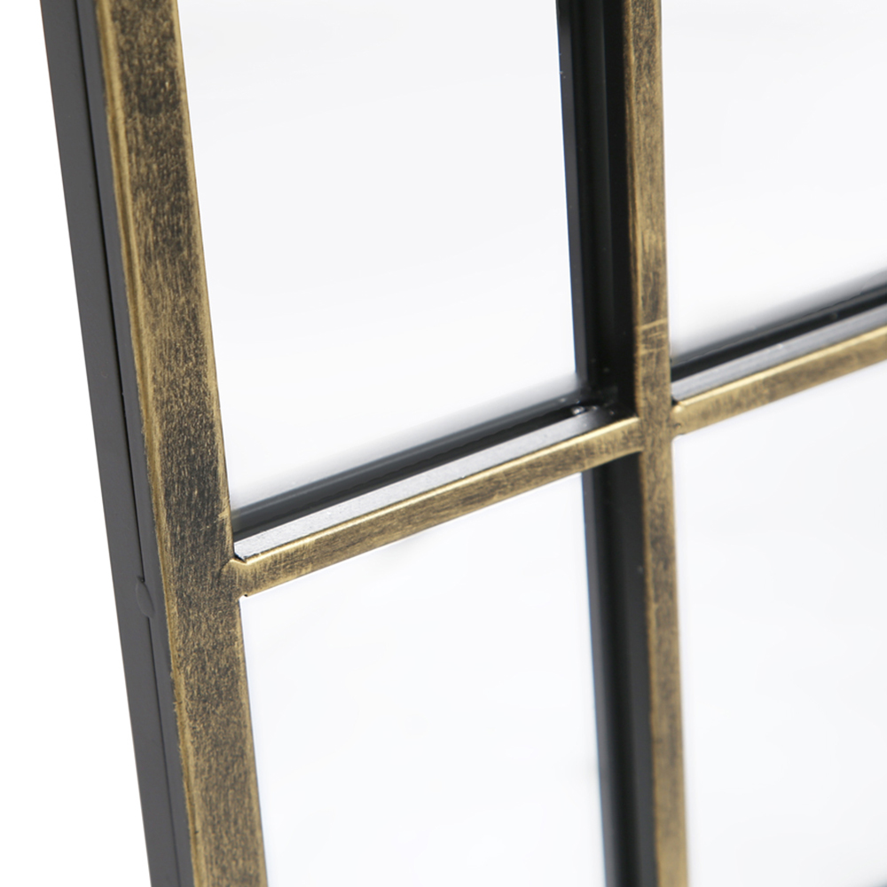 Home Garden Direct Black Gold Gothic Arch Large Mirror 77 x 49cm Image 4