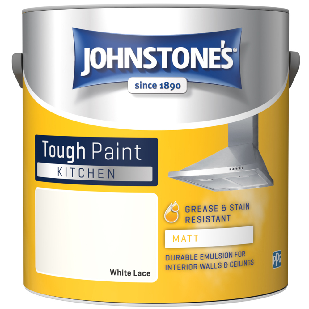 Johnstone's Kitchen White Lace Matt Emulsion Paint 2.5L Image 2