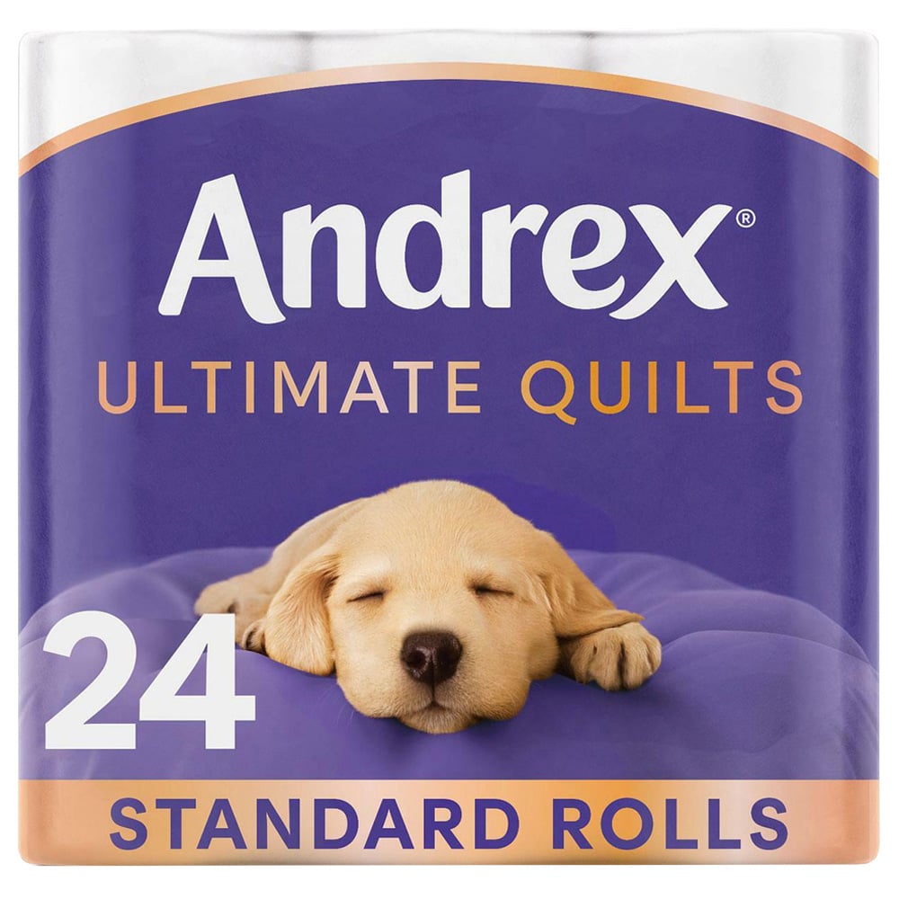 Andrex Supreme Quilts Fragrance Free Toilet Tissue 24 Rolls 3 Ply Image 1