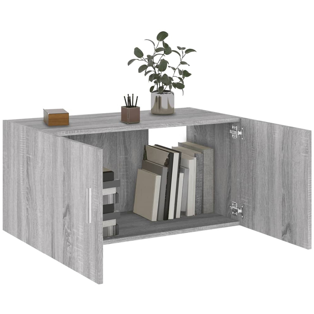 vidaXL 2 Door Grey Sonoma Wall-Mounted Cabinet Image 3