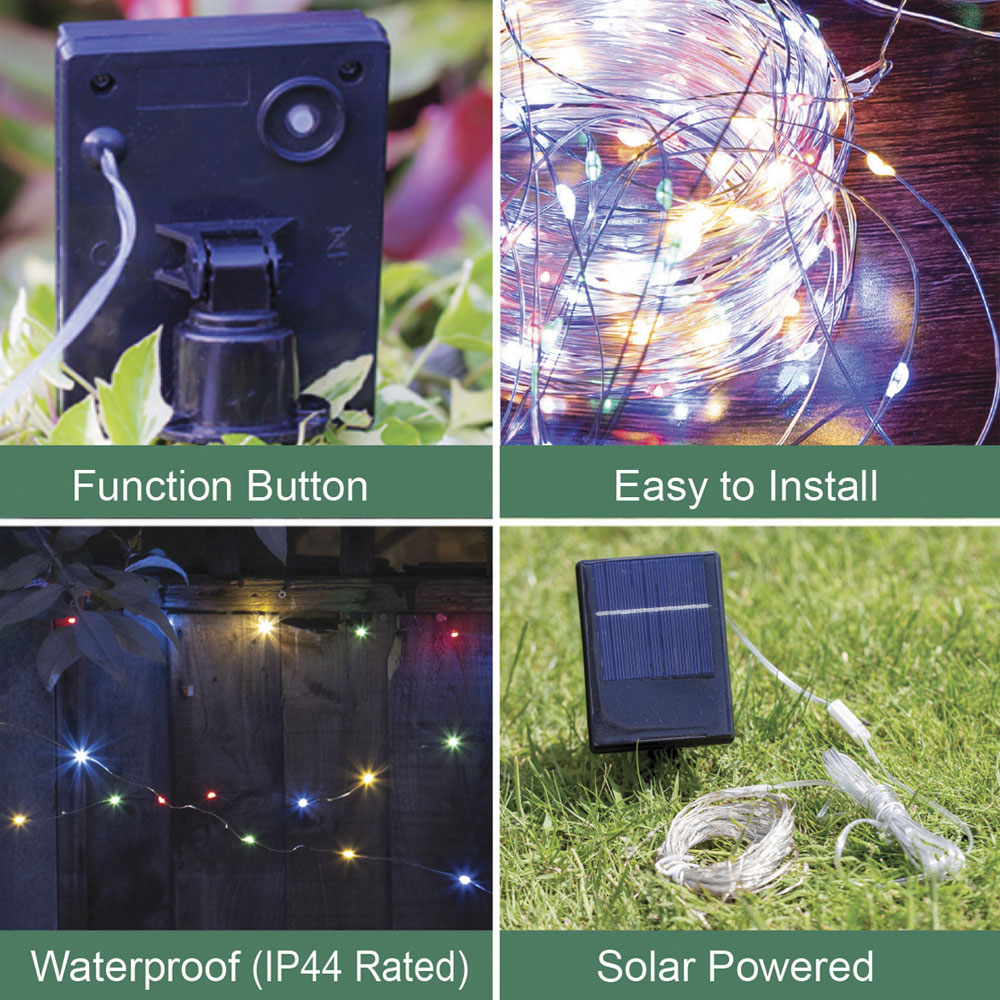 GardenKraft Multicolour 100 Micro Solar LED String Light Image 6