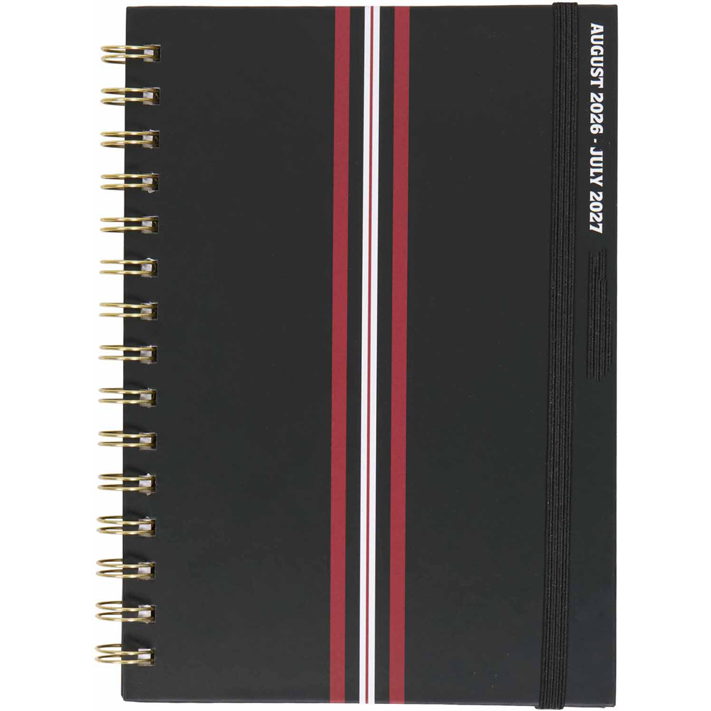 2027 Red and Black Stripe Diary Image 2