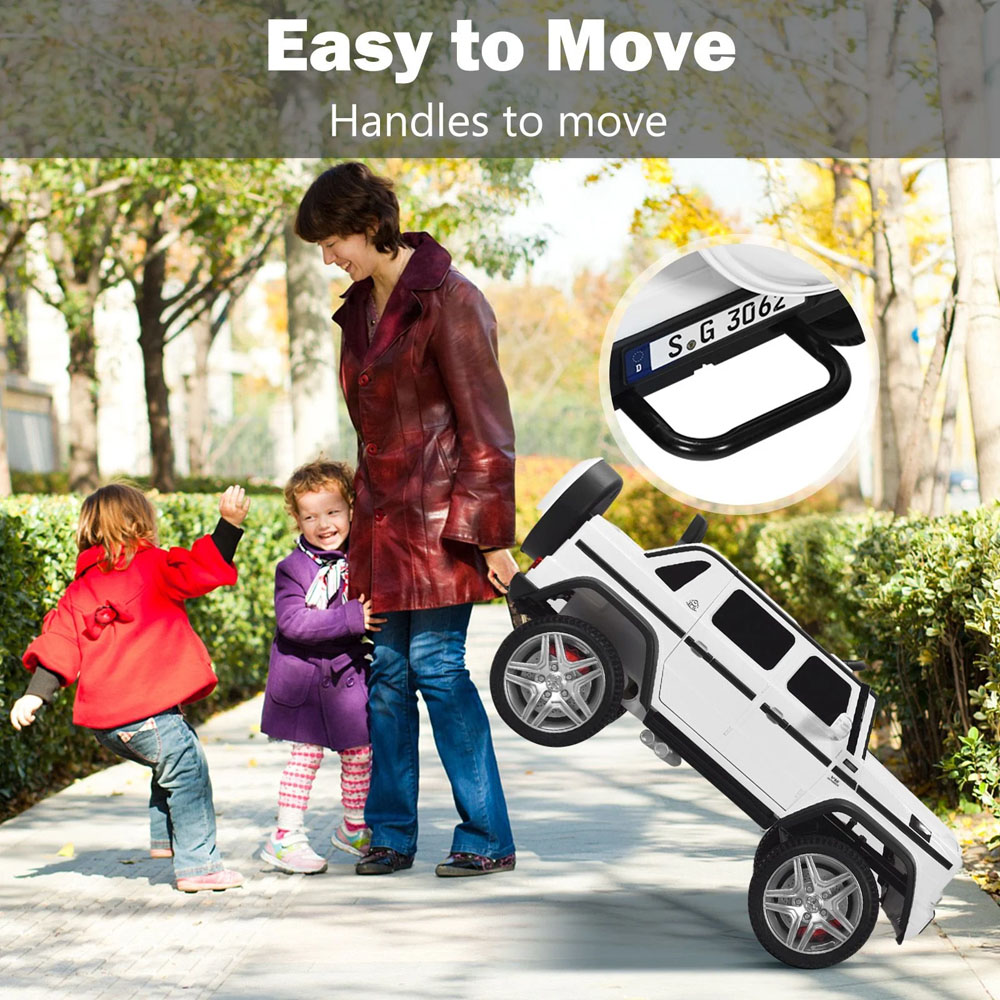 Costway White Electric 2 Motors Kids Ride On Car with Remote Control Image 6