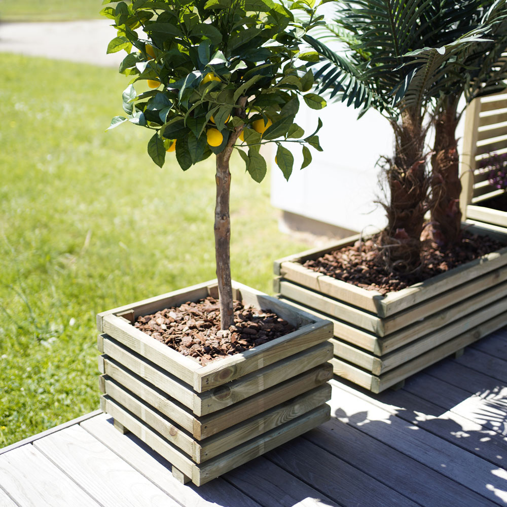 Cerland Kub Wooden Square Planter 40cm Image 8