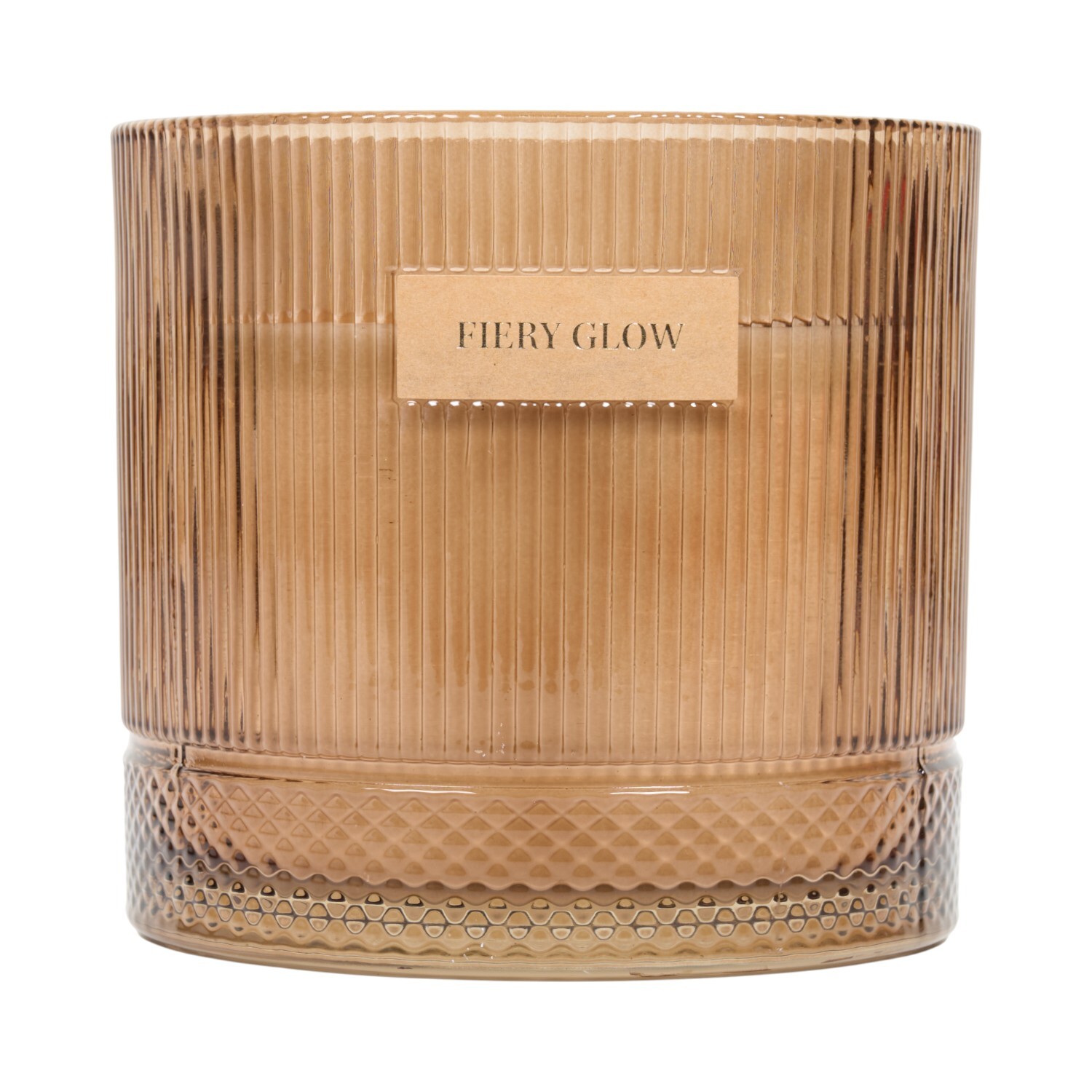 Fiery Glow Ribbed Large Candle Image 1