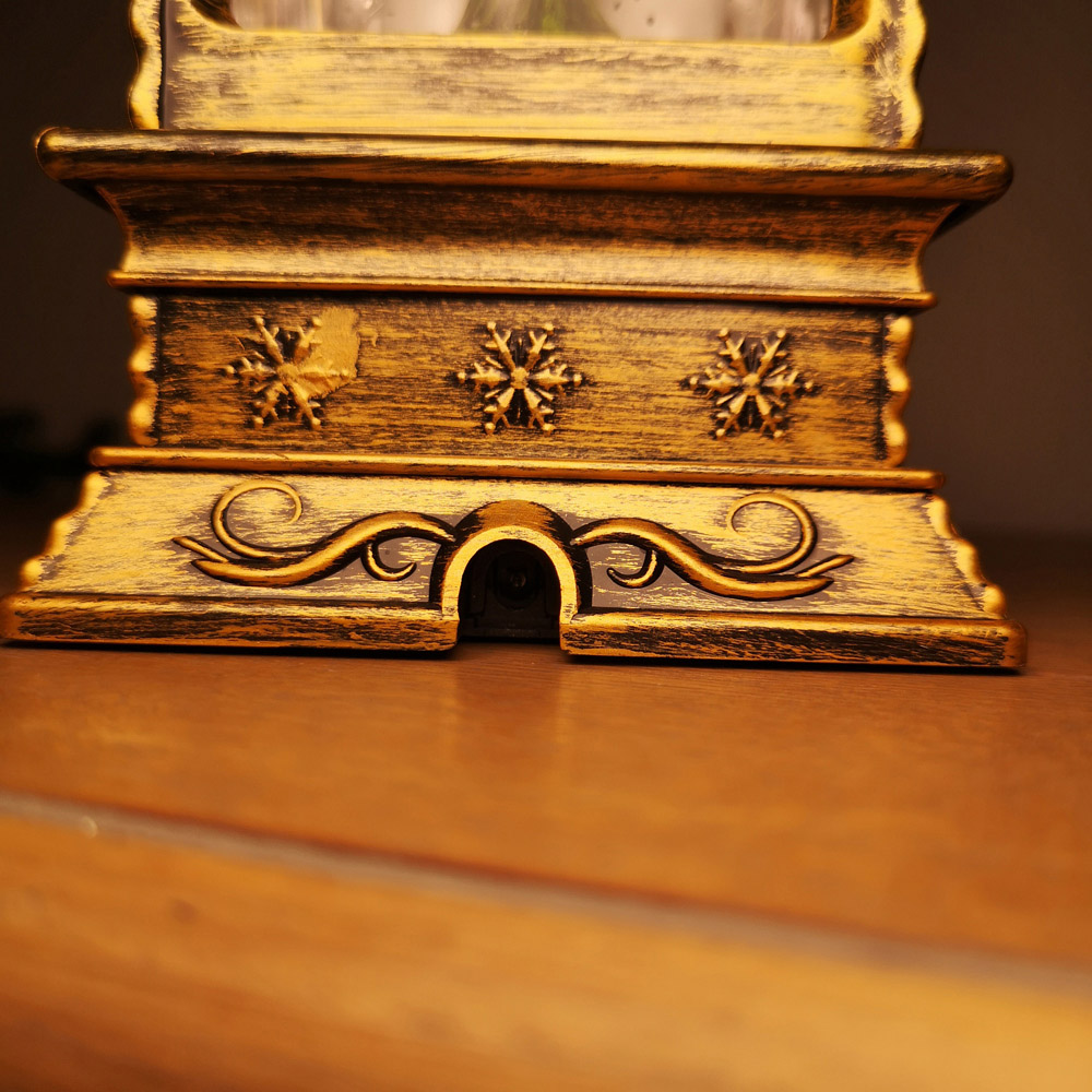 Premier Glitter Christmas Snowman Scene LED Lantern Water Spinner 27cm Image 3