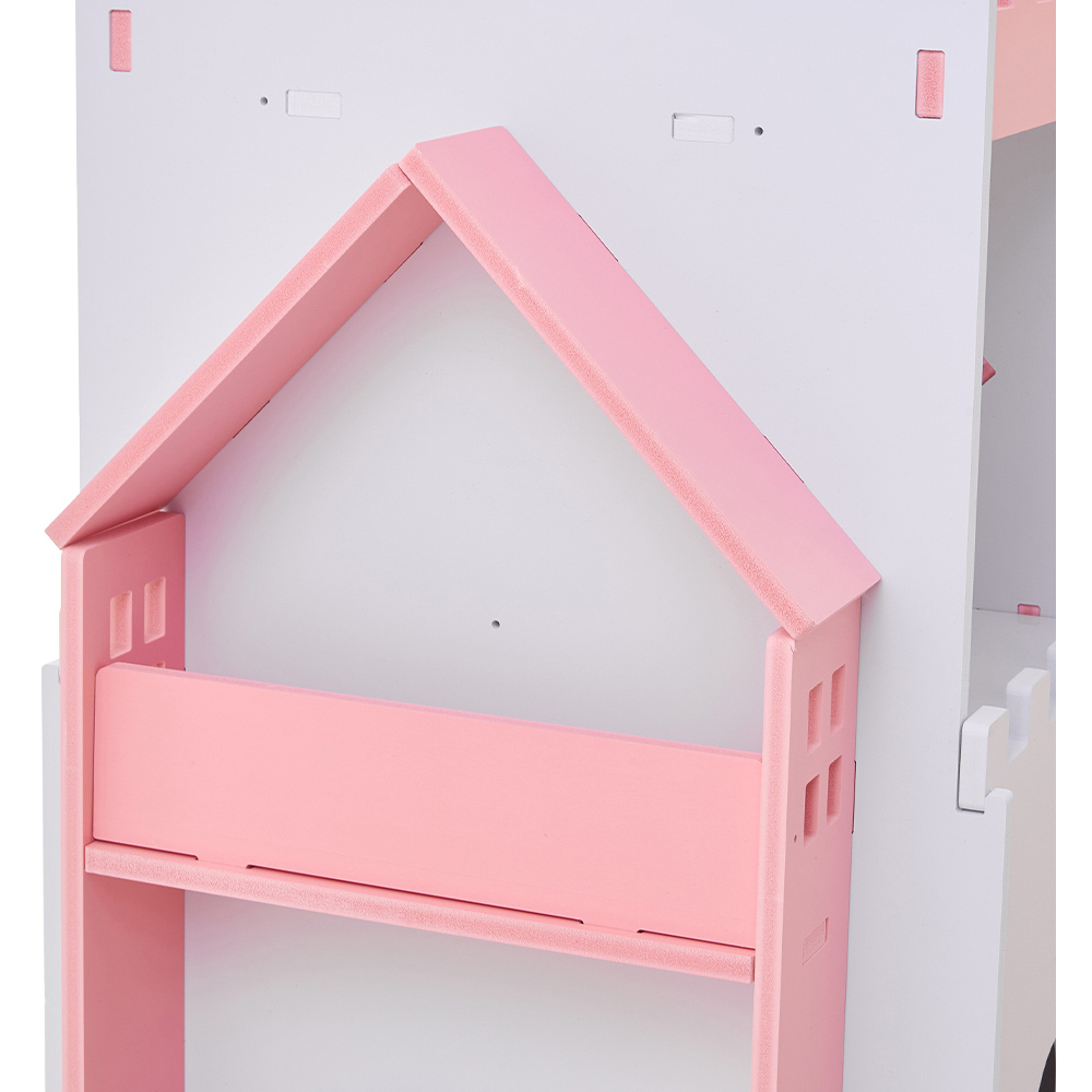 Living and Home 3 Tier Pink Rotating Kids Castle Bookshelf Image 7