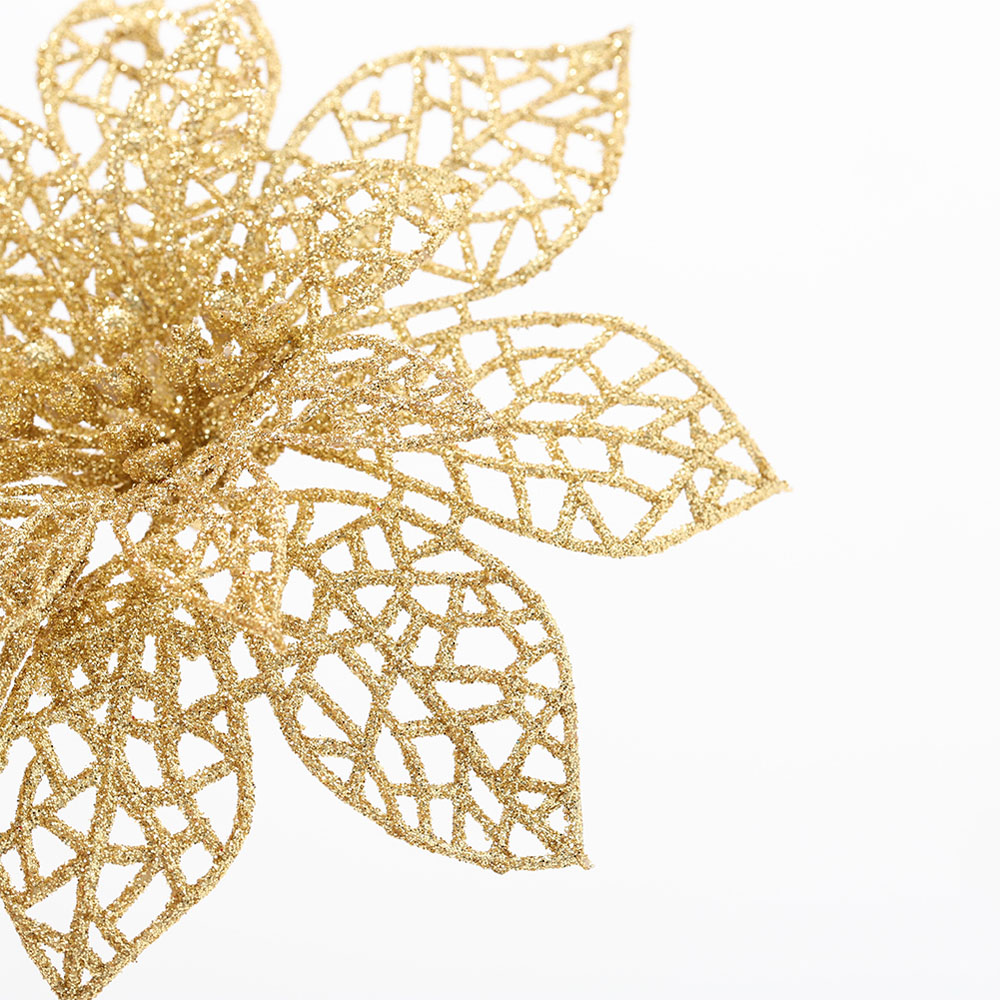 Living and Home Gold Flowers Ornament 30 Pack Image 8