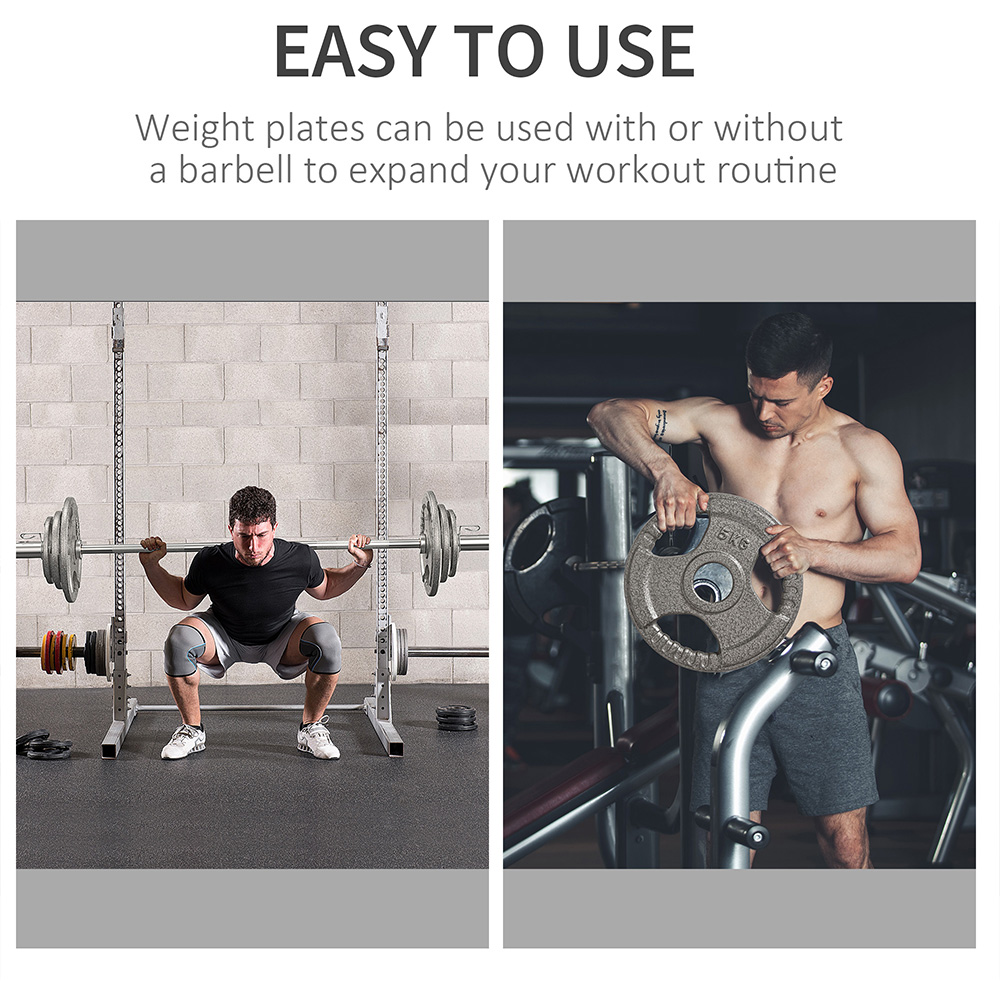 HOMCOM Olympic Barbell Weight Plate 4 Pack Image 5