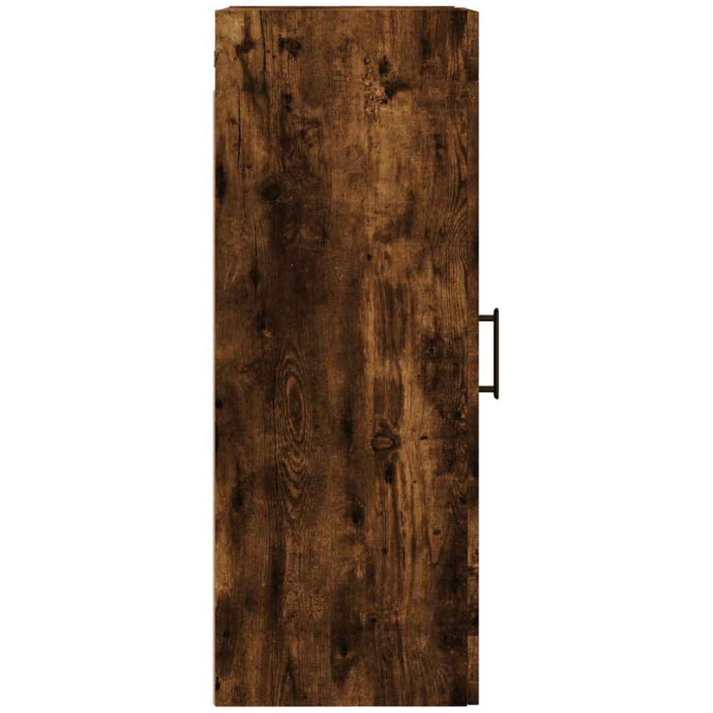 vidaXL Single Glass Door Smoked Oak Wall Mounted Cabinet Image 8