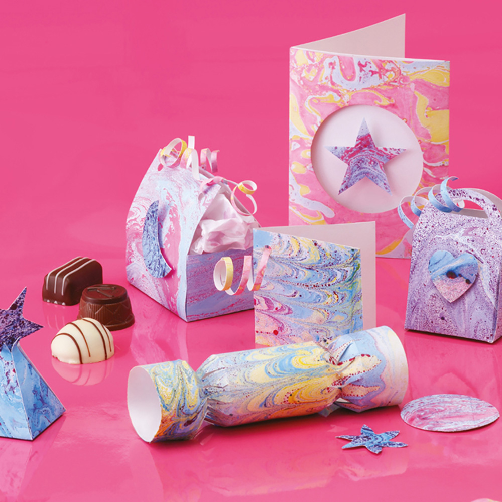 House of Crafts Multicoloured Creative Marbling Craft Kit Image 2