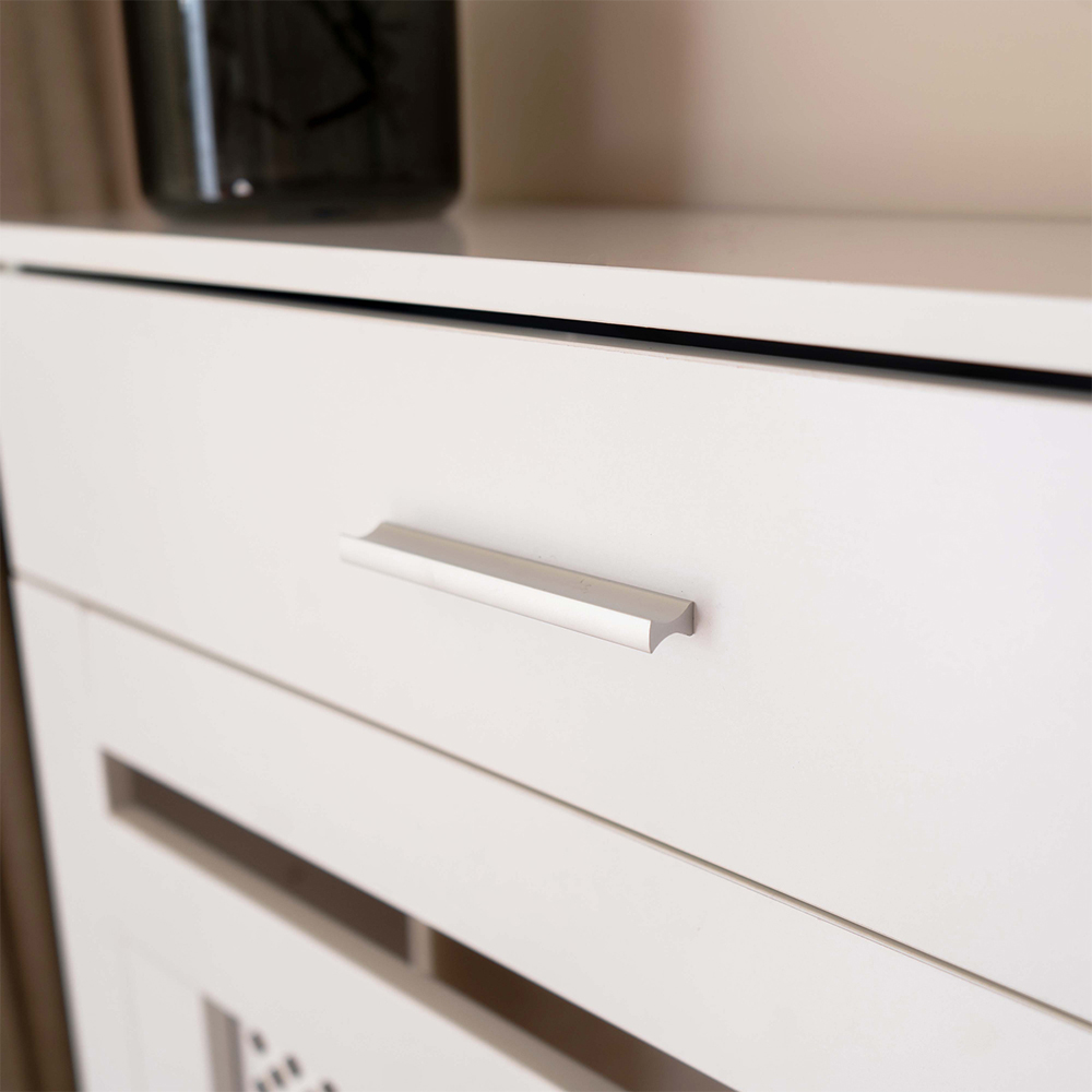 Portland 2 Drawer White Radiator Cover Medium Image 4