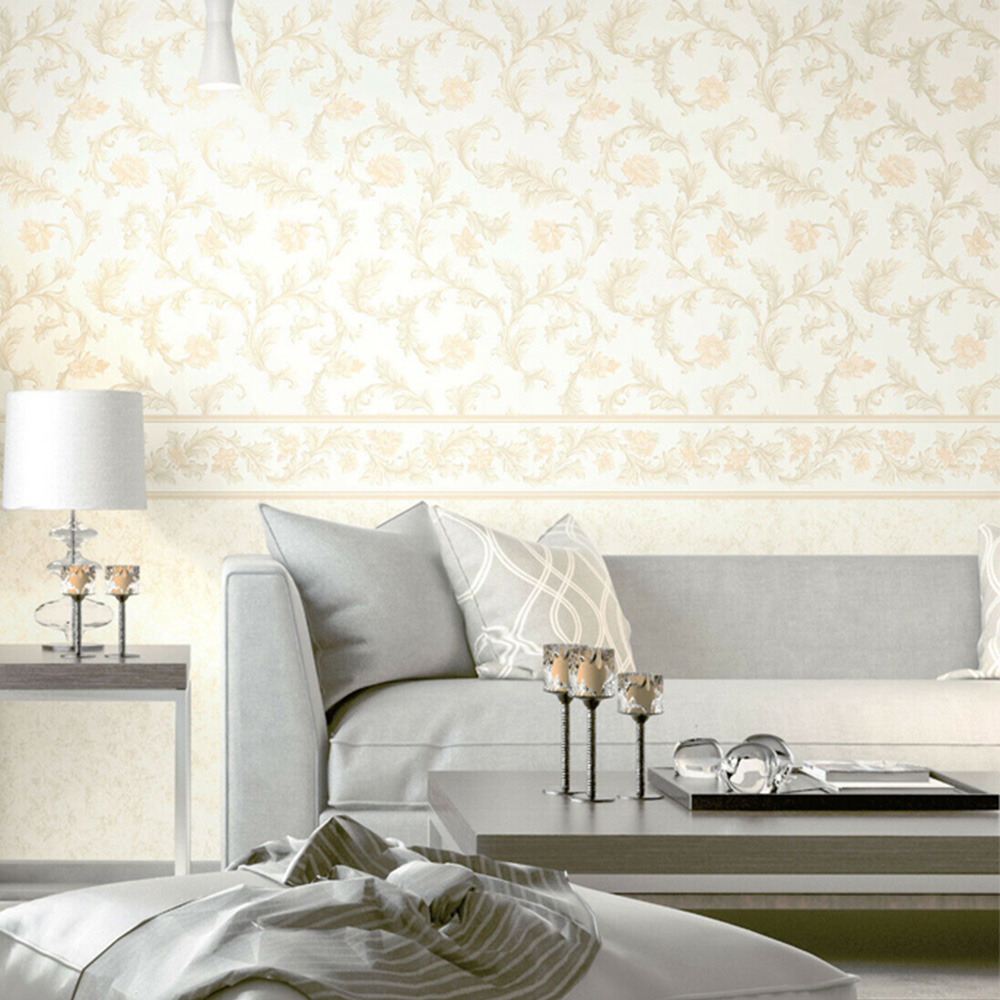 Galerie Neapolis 3 Border Floral Cream and Gold Wallpaper Image 1