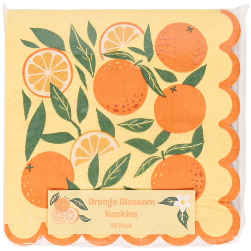 Pack of 20 Orange Blossom Napkins Image 2