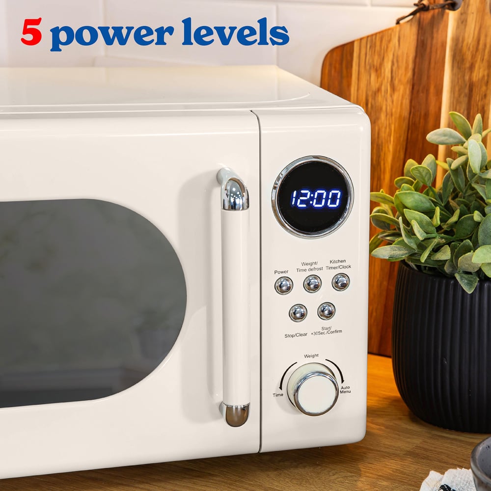 Russell Hobbs Retro Solo RHM2044C Cream Digital 20L Microwave Image 3