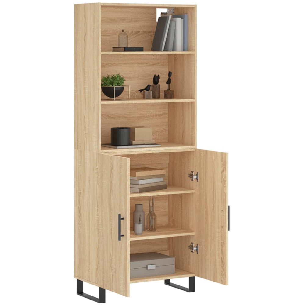 vidaXL 2 Door 3 Shelf Sonoma Oak Highboard Image 3