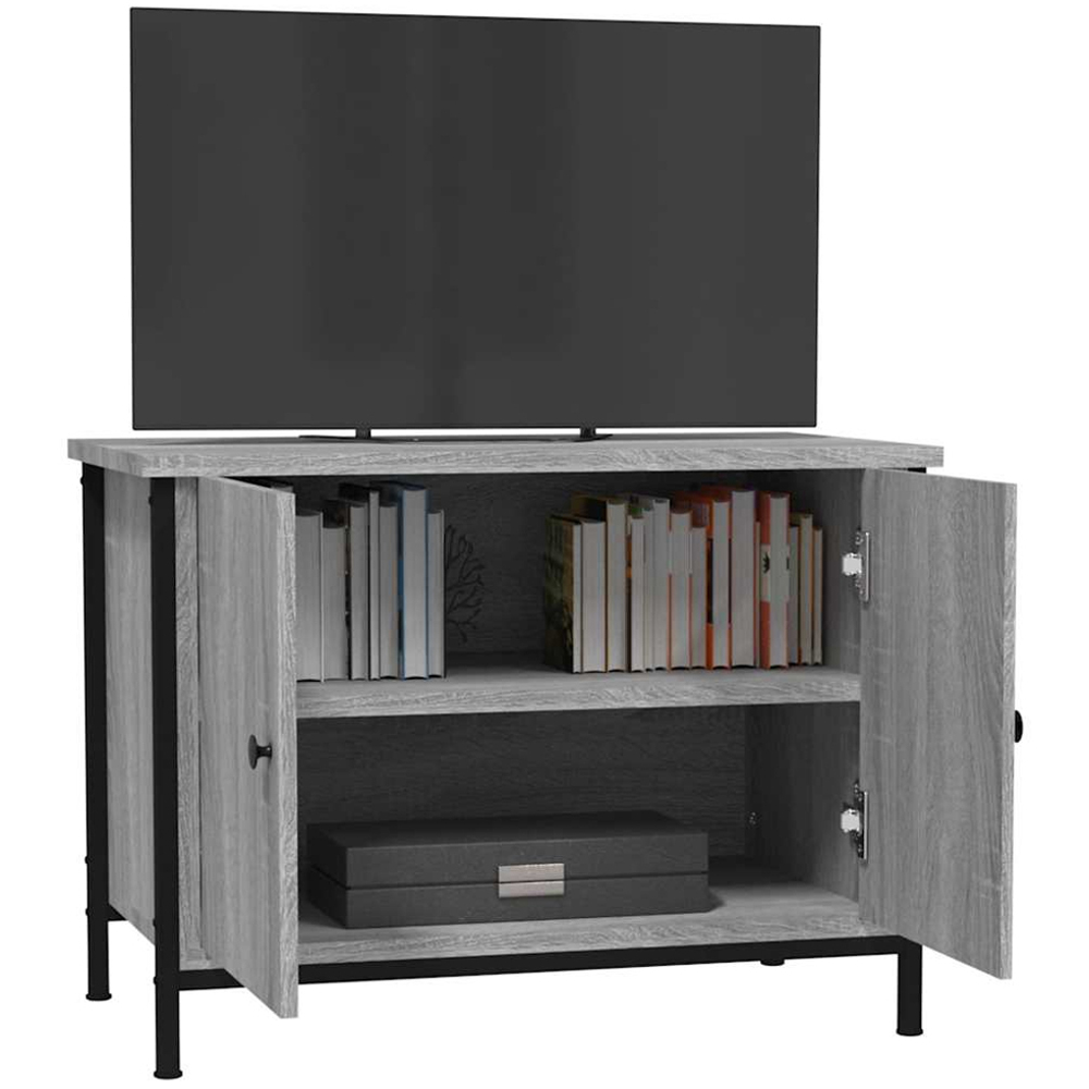 vidaXL 2 Door Grey Sonoma TV Cabinet Image 4