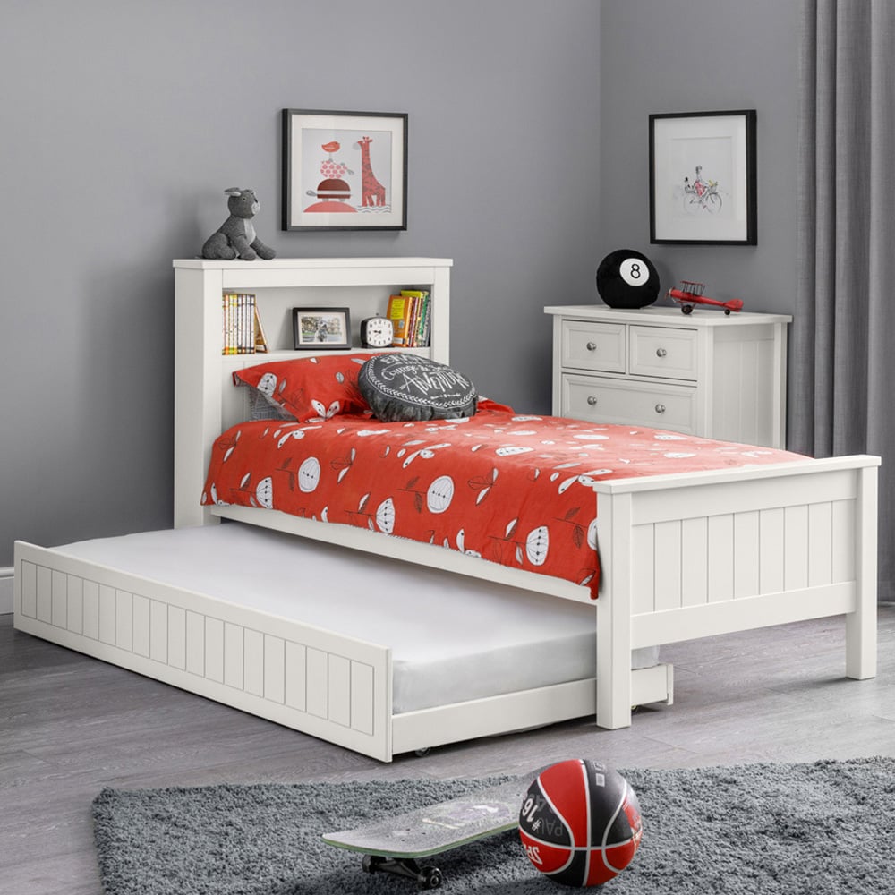 Julian Bowen Maine Surf White Bookcase Bed with Underbed Image 1