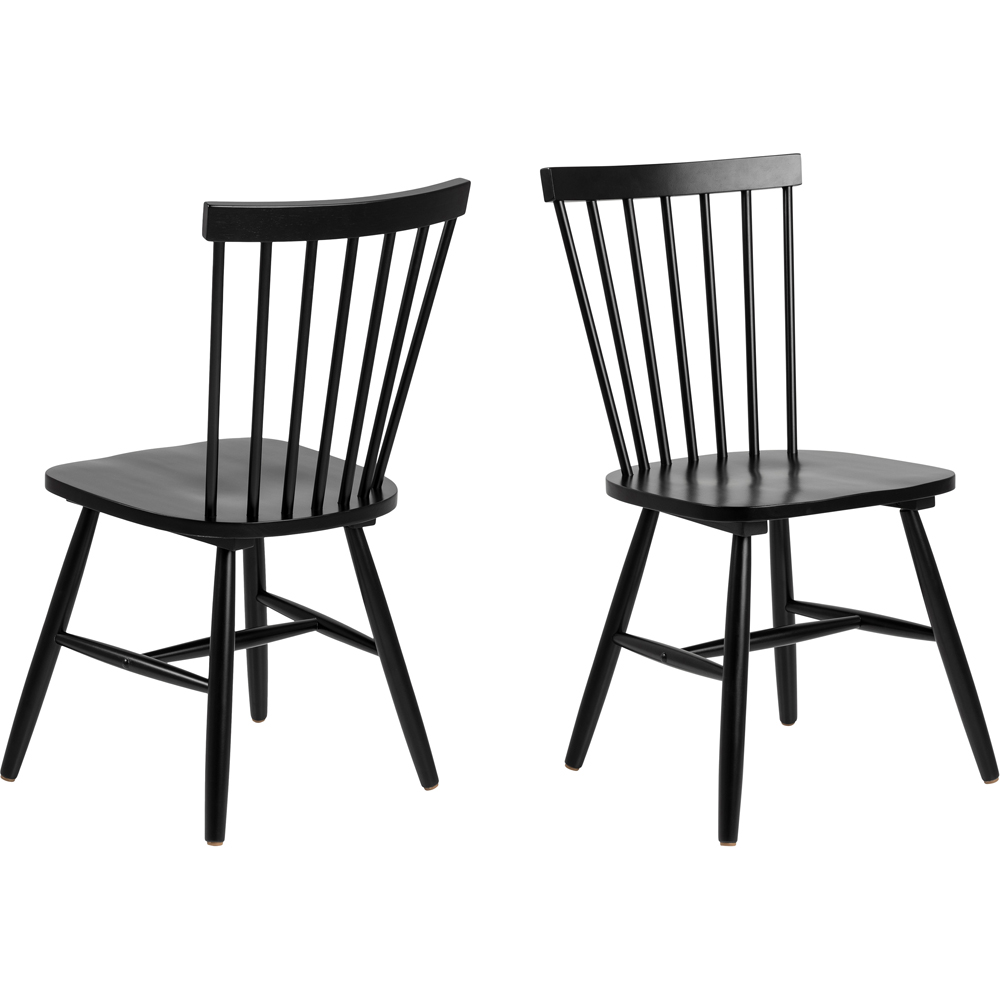 Florence Riano Set of 2 Black Dining Chairs Image 2