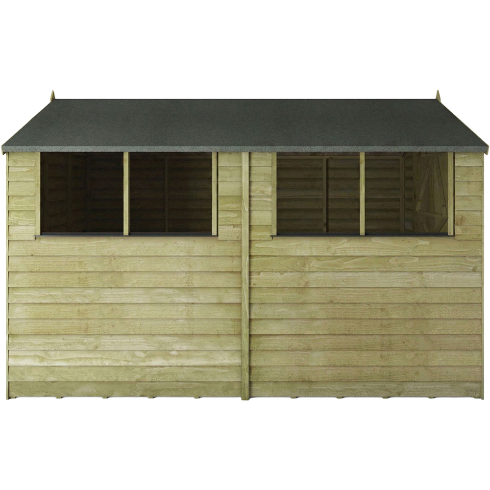Mercia 10 x 6ft Double Door Overlap Apex Shed with Window Image 5